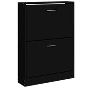 Scarpiera | Mobile per scarpe Nero 59x17x81 cm in Legno Multistrato