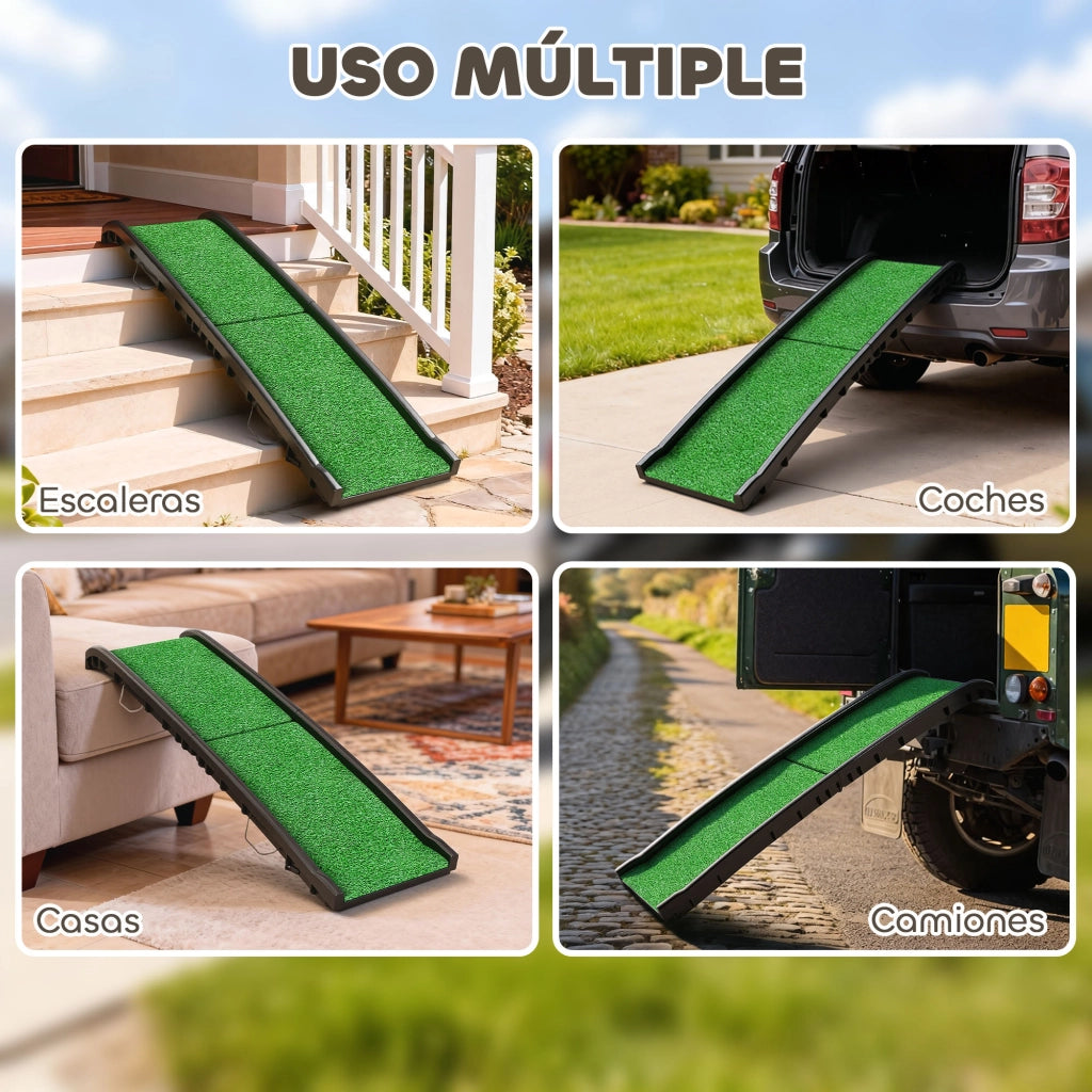 Rampa per Cane Pieghevole ¨C zephmum ¨C Verde 155 cm
