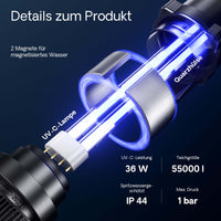 CUV-636 Chiarificatore acqua per laghetti 36W Sterilizzatore UVC