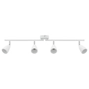 Faretto da soffitto moderno orientabile 25,5 x 8 x 16 cm in metallo bianco 02_0058321