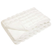 Coperta antiscivolo in sintetica di coniglio Olite Bianco