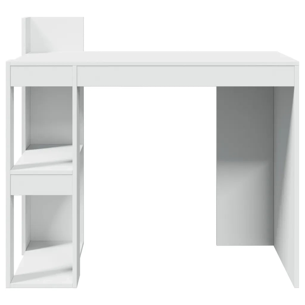 Scrivania Ufficio Bianca 103,5x56,5x94 cm in Legno Multistrato 847975