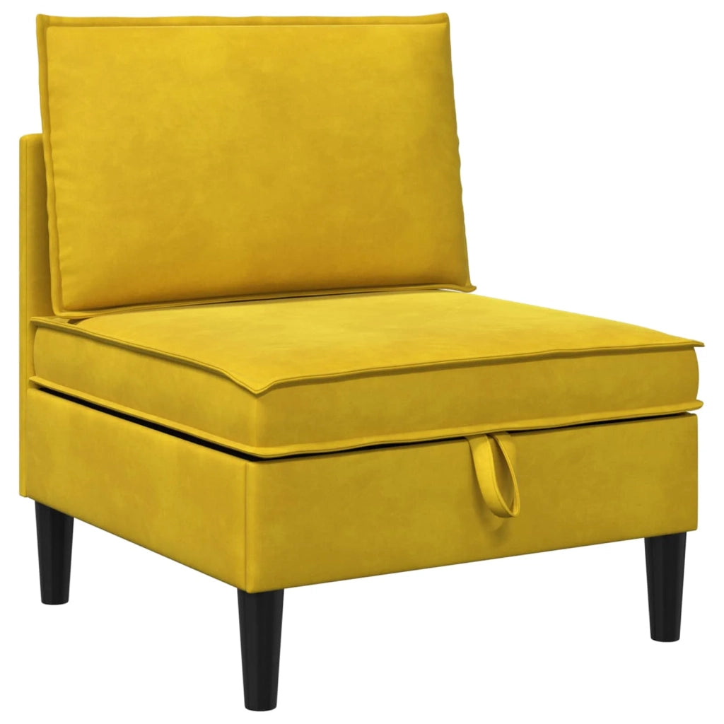 Set di mobili per il soggiorno con cuscino 3 pcs Giallo Velluto 3413758