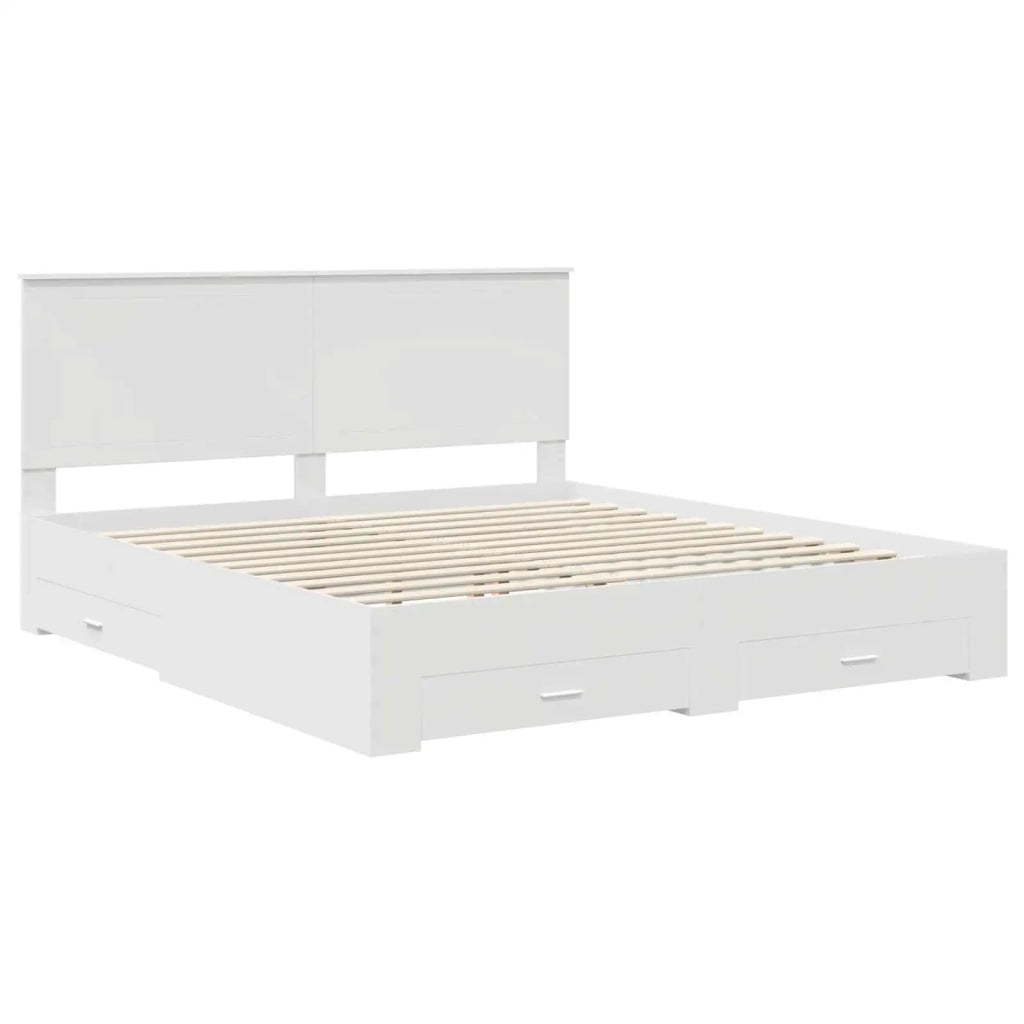 Struttura del letto Bianco 180 x 200 cm Legno multistrato