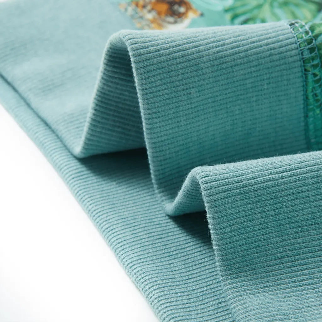 Felpa da Bambino Verde Chiaro Mélange 104 12410