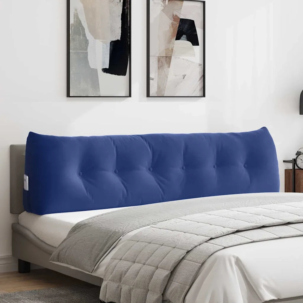 Cuscino per Schiena Blu Polizia 180 x 24 x 50 cm Velluto