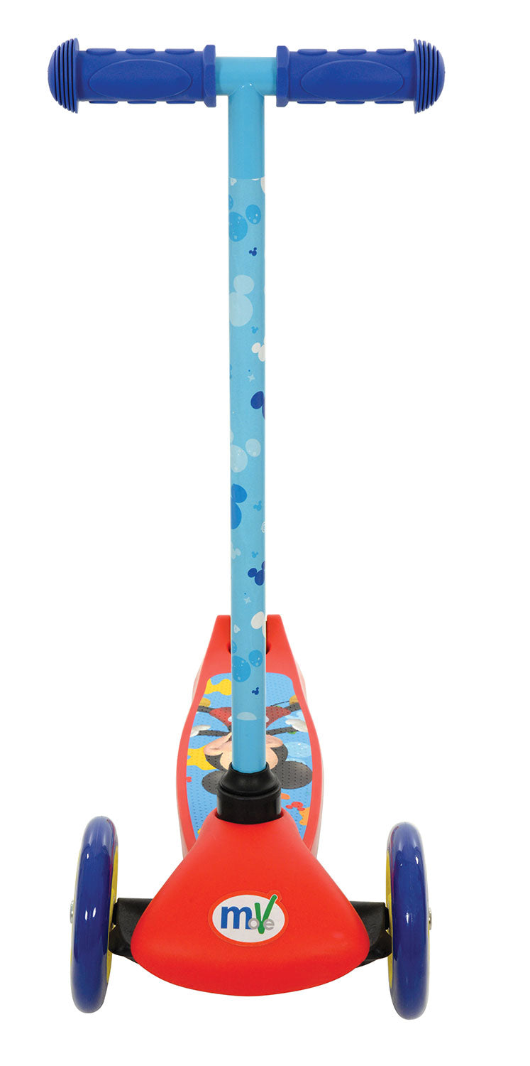 Monopattino Evolutivo a 3 Ruote con Cuscinetti ABEC-5 e Freno a Pedale Posteriore Disney Mickey Mouse Rosso