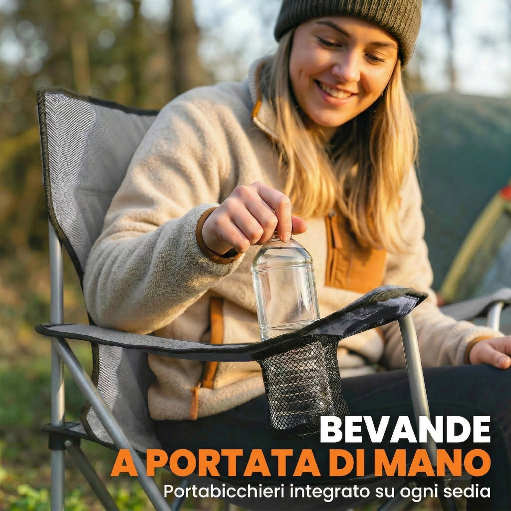 Sedia da Pranzo con Schienale Alto ¨C Zephmum ¨C Grigio, Metallo, Tessuto