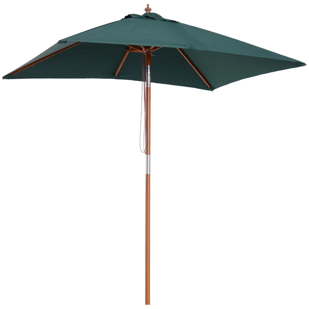 Ombrellone da giardino pieghevole rettangolare ¨C zephmum ¨C Verde 200x150x235 cm