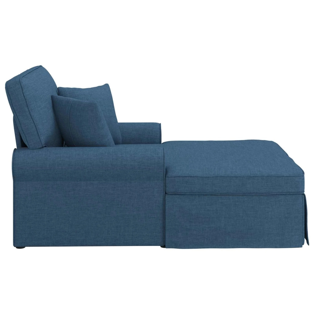 Chaise Longe con Gonna con cuscino 3 pz Blu Tessuto CFW1247917