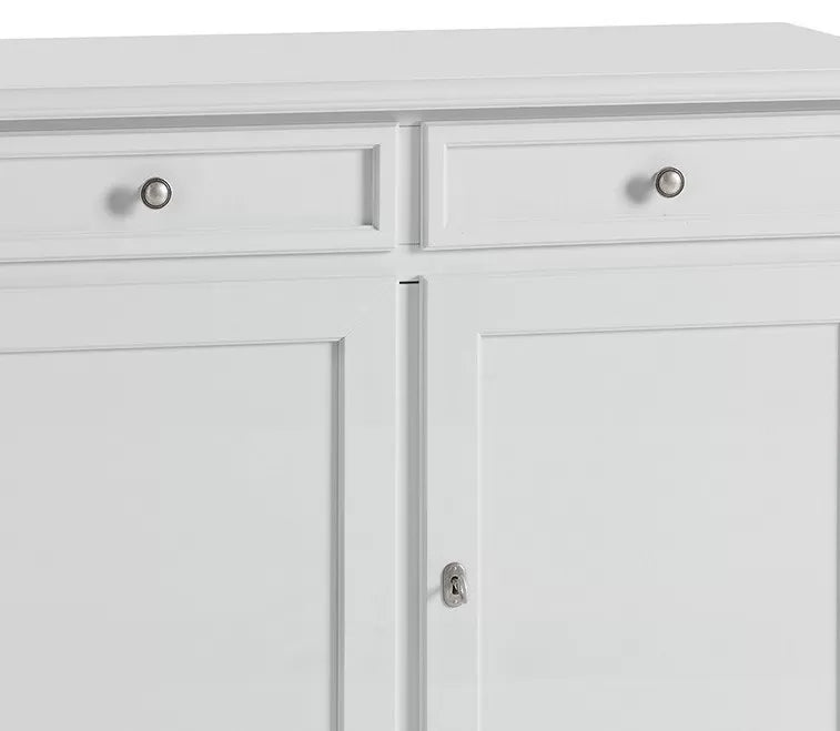 Madia credenza 2 porte 2 cassetti arte povera bianco sporco l.105  p.42 h.85 - Mobili 2G