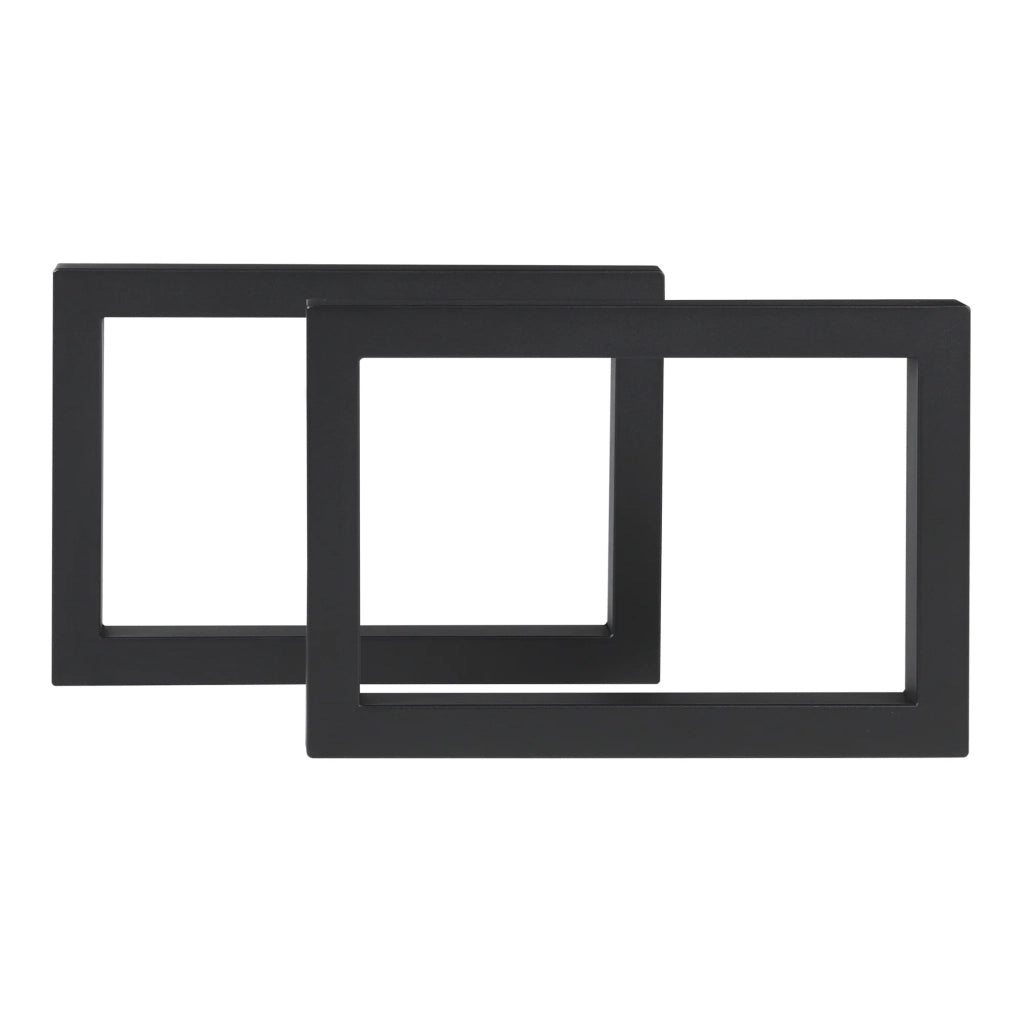 Set di 2 gambe per tavolo da arredamento moderno design originale 35 x 50 cm acciaio nero 03_0009673