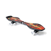Wave Skateboard 4R Tavola 87x23 cm Luci LED 4 Ruote Cuscinetti ABEC-5 Rosso e Nero
