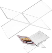 Supporto Librario in Vetro Acrilico - 2 Pezzi Tavolo di Lettura per Libri e Quaderni - Supporto per Carte e Quaderni Aperti e Chiusi - Dimensioni 28 x 152 x 14 cm