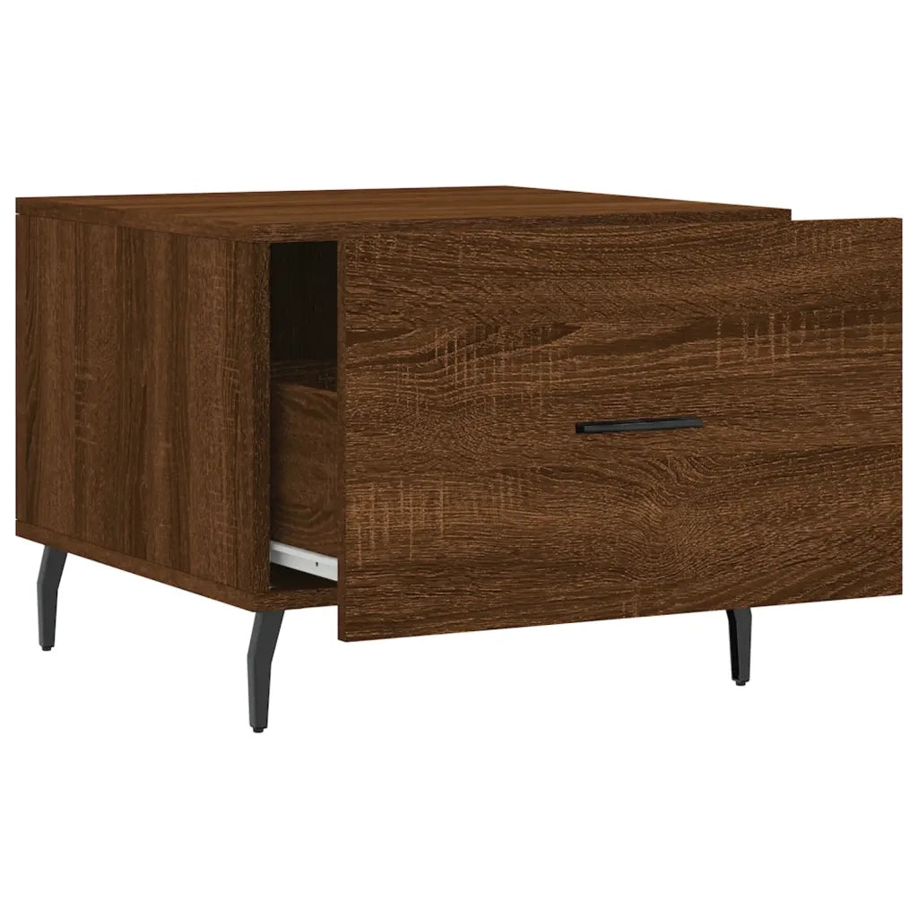 2 pz Tavolini salotto | Tavolino da caff¨¨ | Tavolino da Soggiorno Rovere Marrone 50x50x40 Legno Multistrato