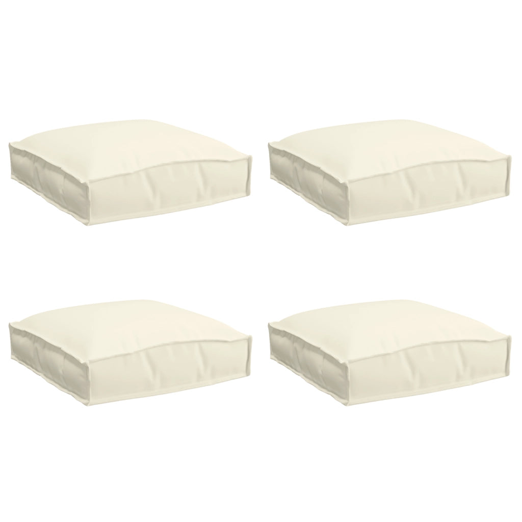 Cuscini per pallet per 4 posti Crema 40x40x8 cm Tessuto Oxford