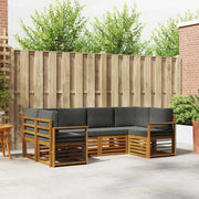 Set divano sezionale con cuscino 6 pcs Naturale e Antracite