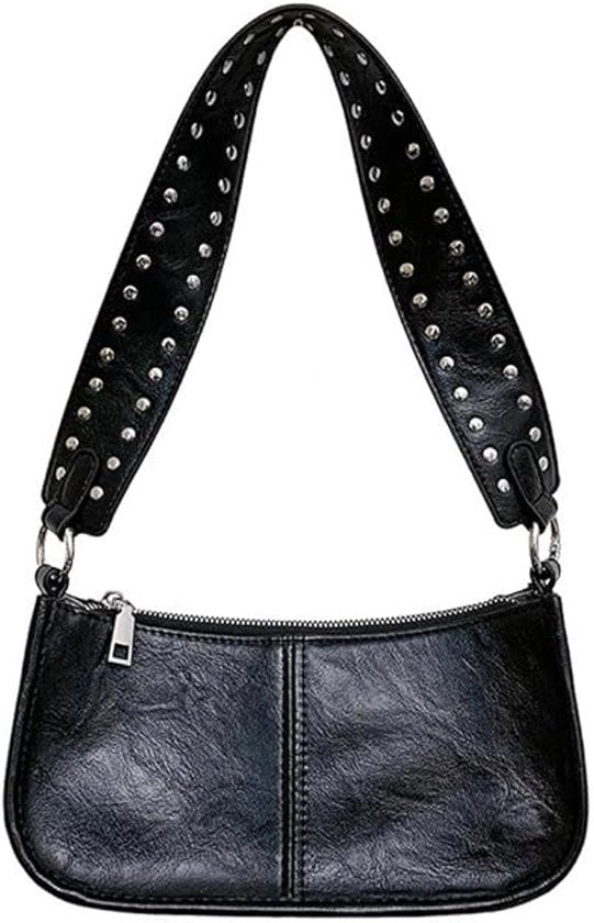 Borsa da Spalla per Donna in Pelle Piccola Borsa Clutch con Stud di Croce per Festa e Cerimonia di Lavoro
