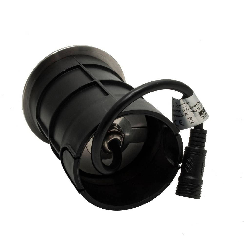 Trade Shop - Faretto Led 24v Rgbw Calpestabile Incasso 65mm Ip68 Segnapassi 9 W Rgb 4000k Dmx -
