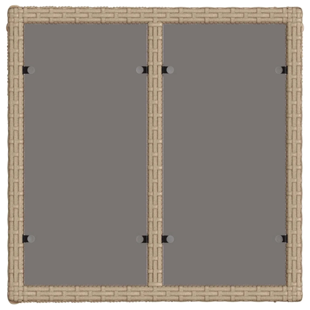 Tavolo da Giardino Beige e Nero 55 x 55 x 37 cm
