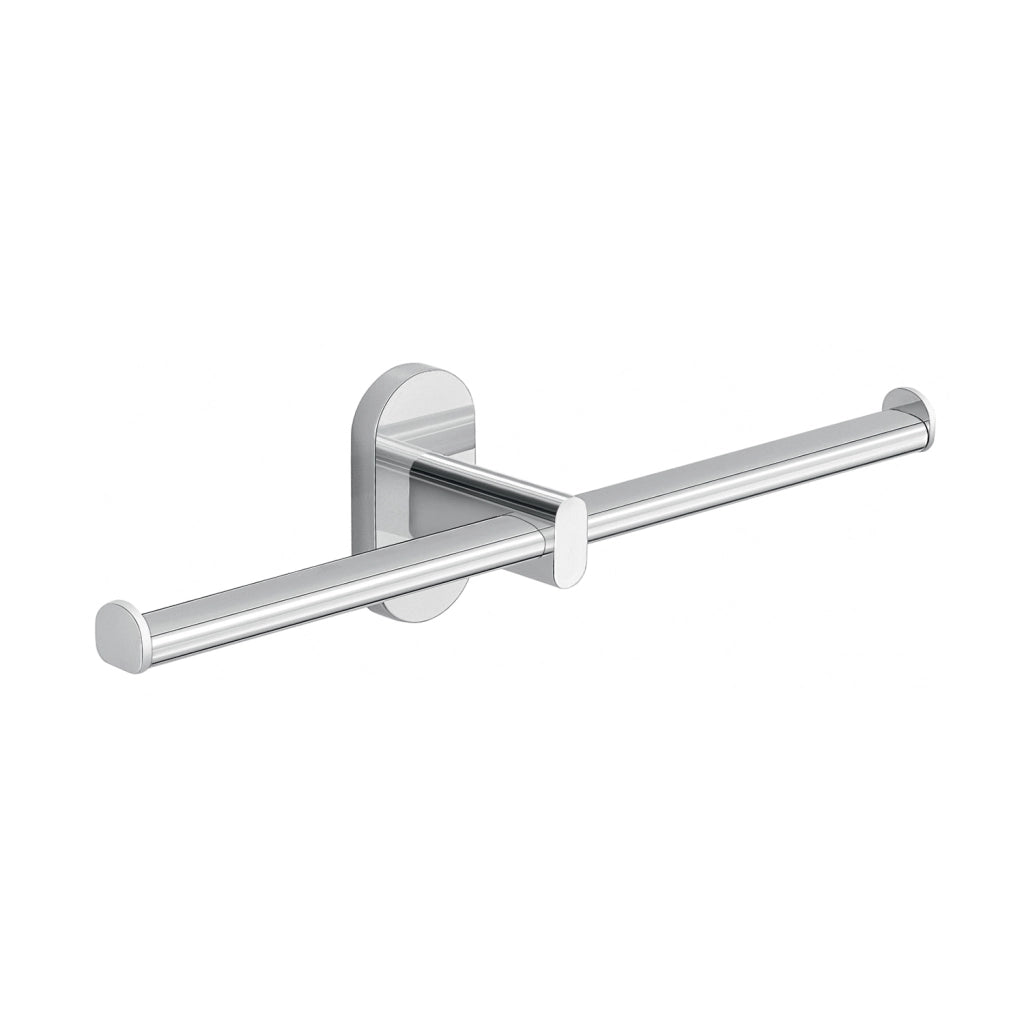 Portarotolo doppio da muro in acciaio inox e Cromall 5329 Gedy serie FEBO Cromato