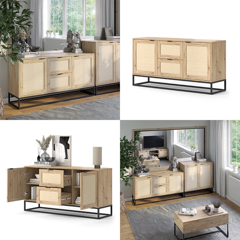 Vicco Credenza Marrone 40 x 72.5 cm con 2 porte e 2 cassetti