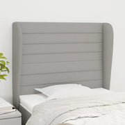 Testiera ad Orecchio-Testata con Orecchie Grigio Chiaro 83x23x118/128 cm in Tessuto 744379