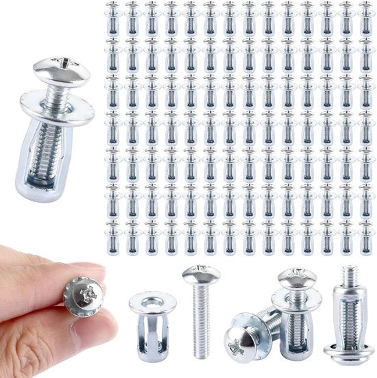 Set di Spaziatori a Muro da 100 - Spaziatori Metallici - M4 x 20 - Spaziatori Robusti a Espansione - Acciaio di Carbone Verniciato - Fissaggio affidabile - Ancoraggi Metallici