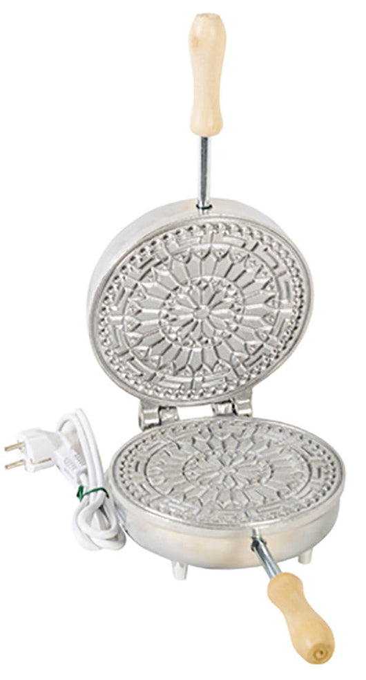 Biscottiera Elettrica 600W per Cialda Disegno Rosone Sottile e Croccante CBE Elettronica