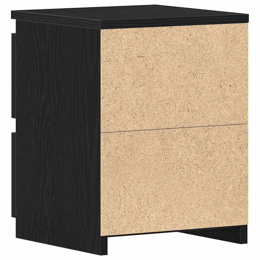 Armadio da Notte Rovere Nero 30 x 30 x 40 cm Legno multistrato 861988