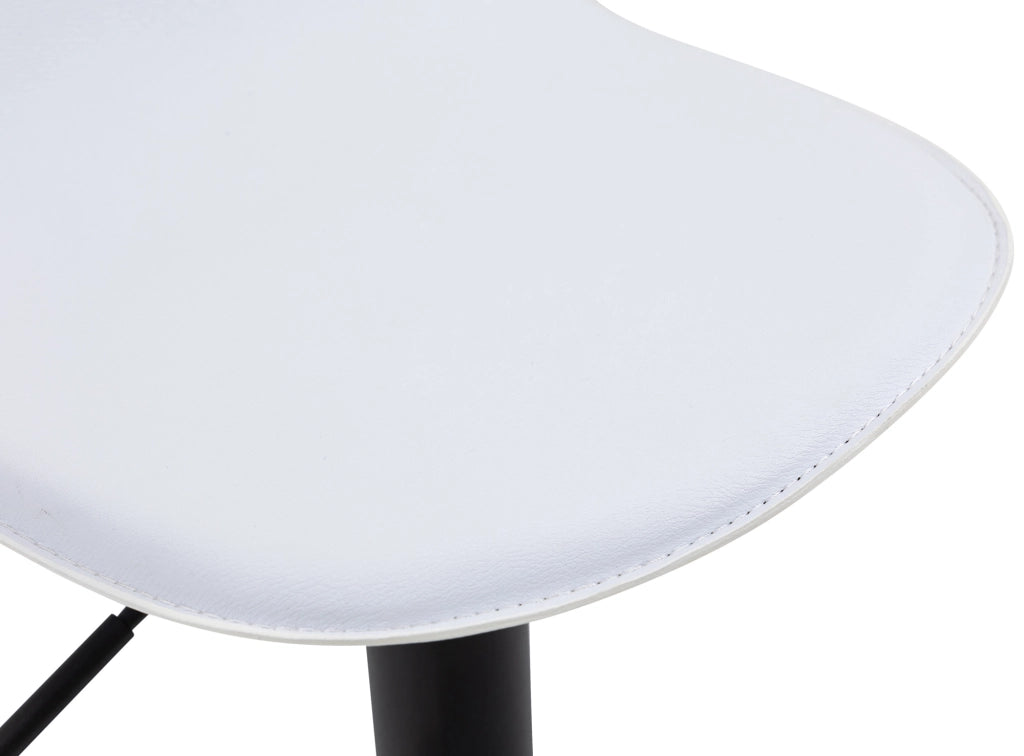 Set 2 Sgabelli Alti Lana in Similpelle bianco,nero