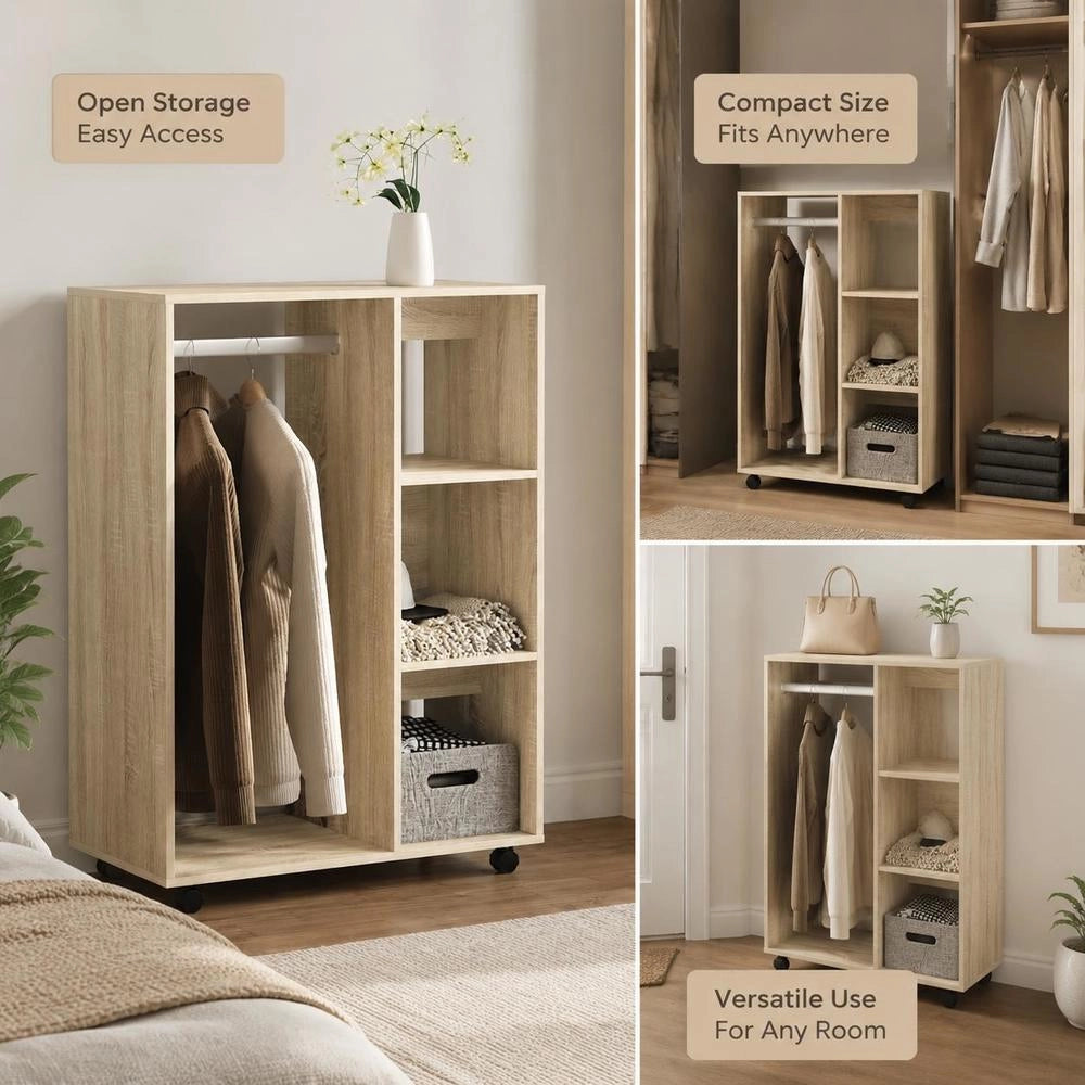 Wardrobe Sonoma Oak 80x40x110 Cm Wood-based Material