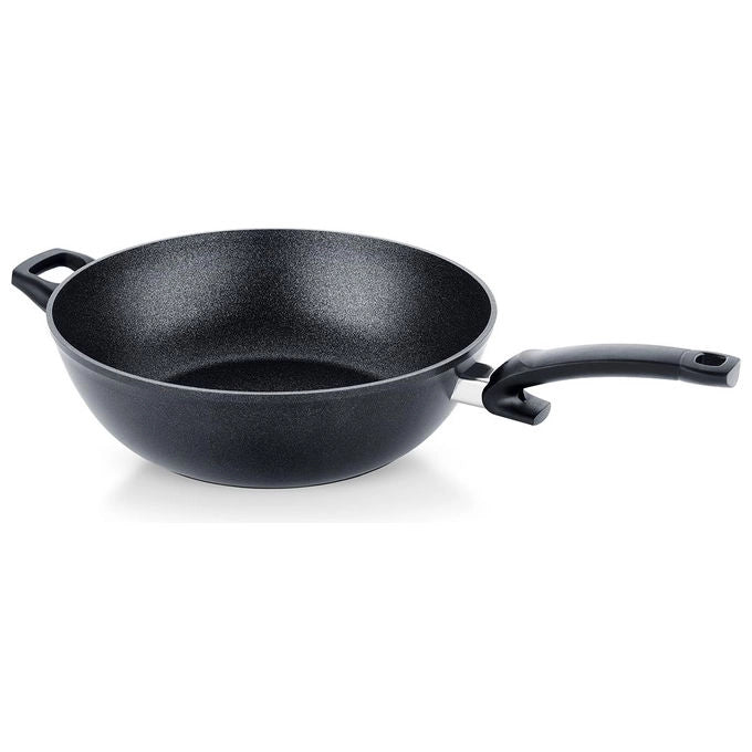 Fissler Wok Adamant Alluminio Antiaderente 32 cm Nero Adatto Induzione