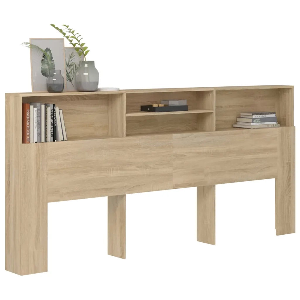 Testiera | Testata con Contenitore Rovere Sonoma 220x19x103,5 cm