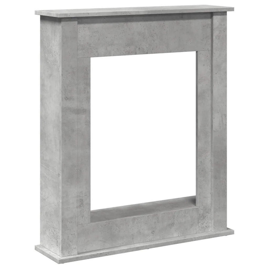 Cornice per Camino-Rivestimento per Camino Grigio Cemento 75x20x87,5 cm in Truciolato