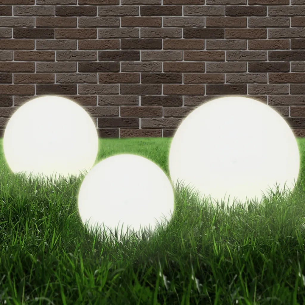Set Lampade a LED Sferiche 6 pz 20/30/40 cm in PMMA CFW6262385