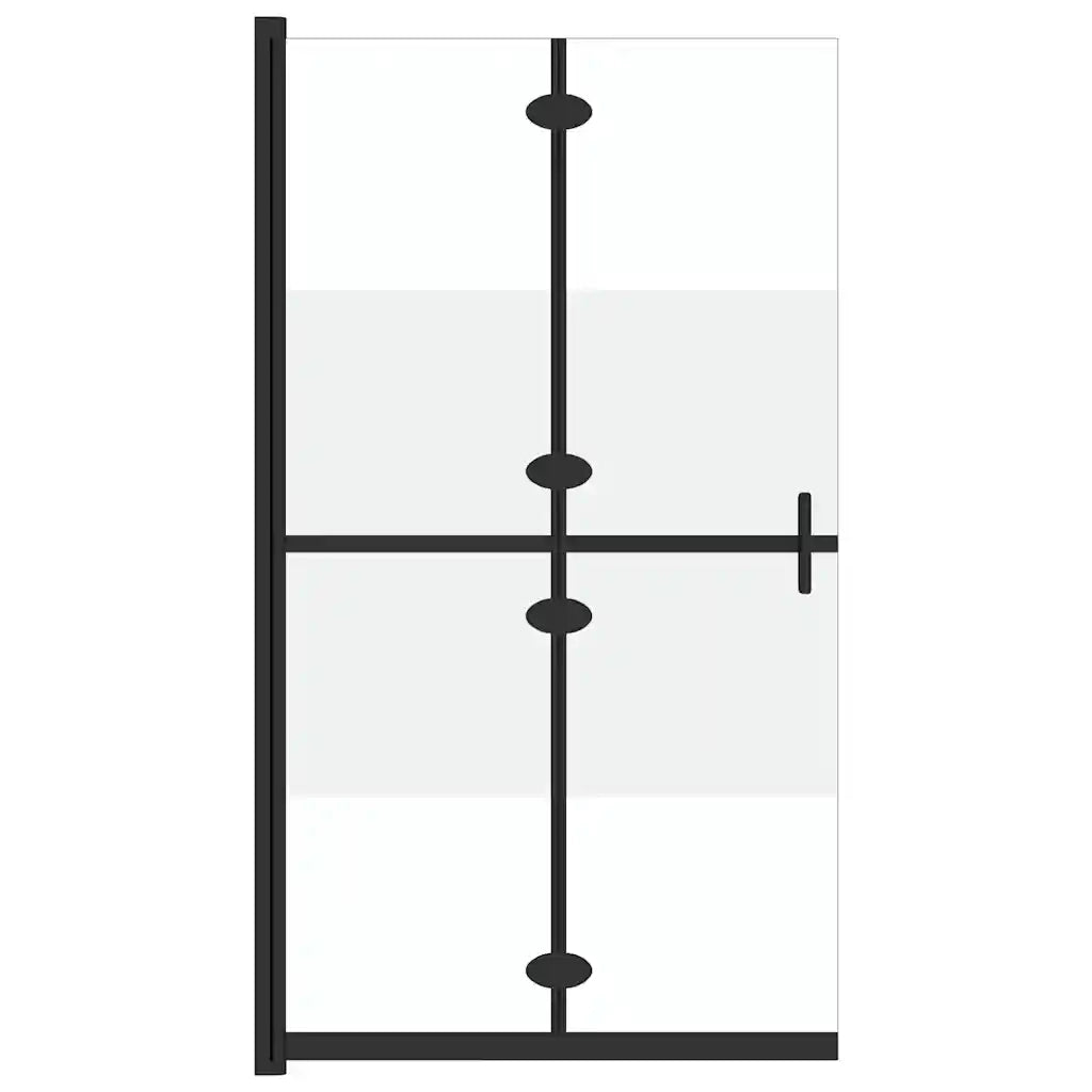 Parete per Doccia Walk-in Pieghevole in Vetro ESG 100x190 cm 151189