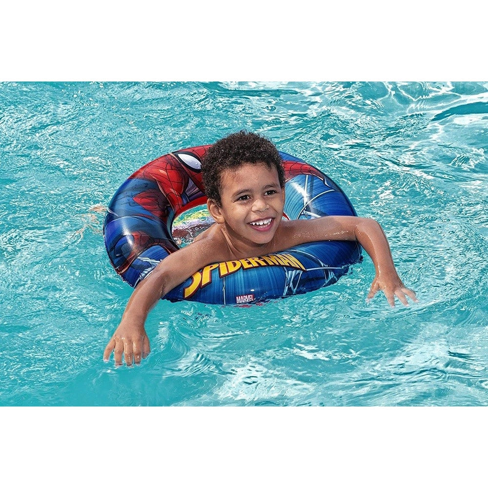 Trade Shop - Salvagente Gonfiabile Spider-man Multicolore 56cm Da Spiaggia Mare Piscina 98003 -