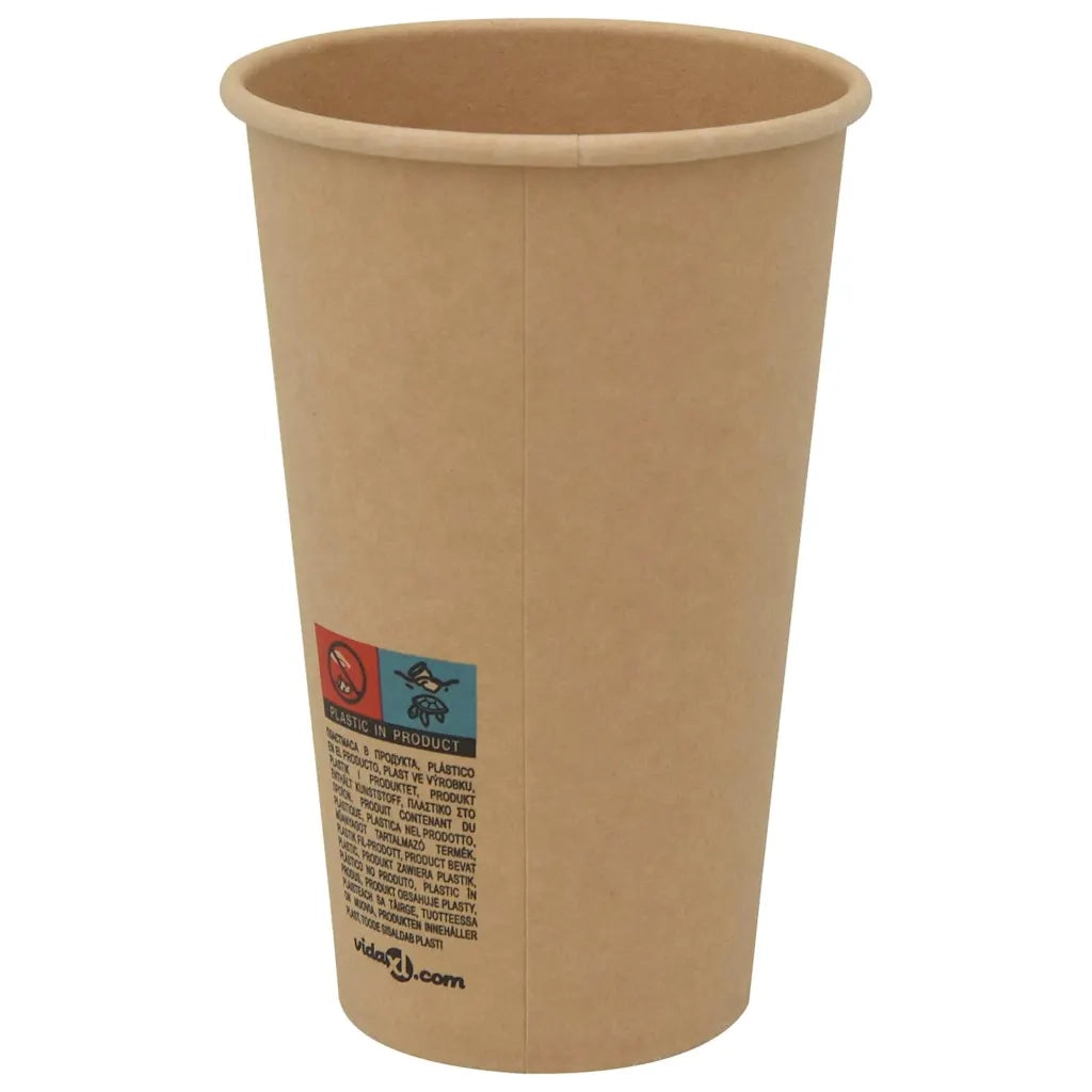 Bicchieri da Caffè in Carta 1000 pz 16oz 400ml Marrone 4102797