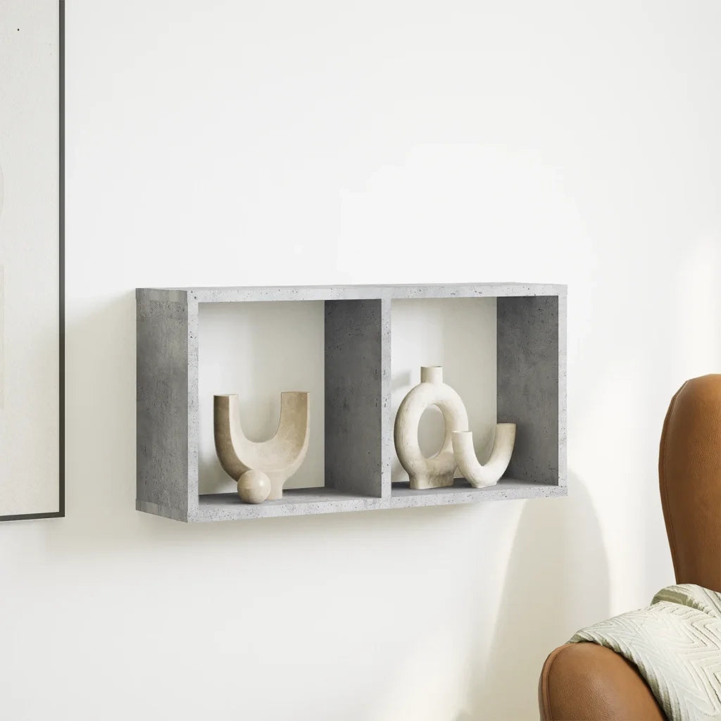 Mobile a Parete 60x16x30 cm Grigio Cemento in Legno Multistrato