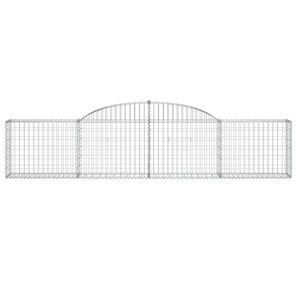 Cesti Gabbioni ad Arco 10 pz 300x30x60/80 cm Ferro Zincato 3146493