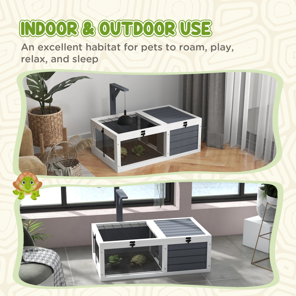 Gabbia per animali piccoli tortue ¨C zephmum ¨C grigio 81x48x31.5 cm