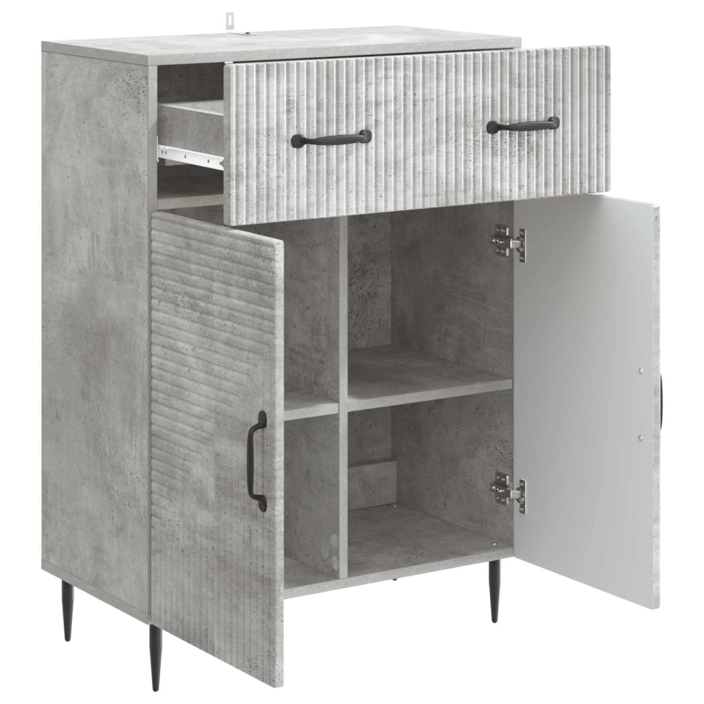 Credenza con cassetto Grigio Cemento 66 x 34,5 x 89,5 cm