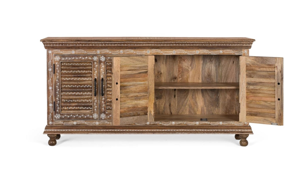 Credenza con 4 ante in legno di alta qualità e dipinta a mano