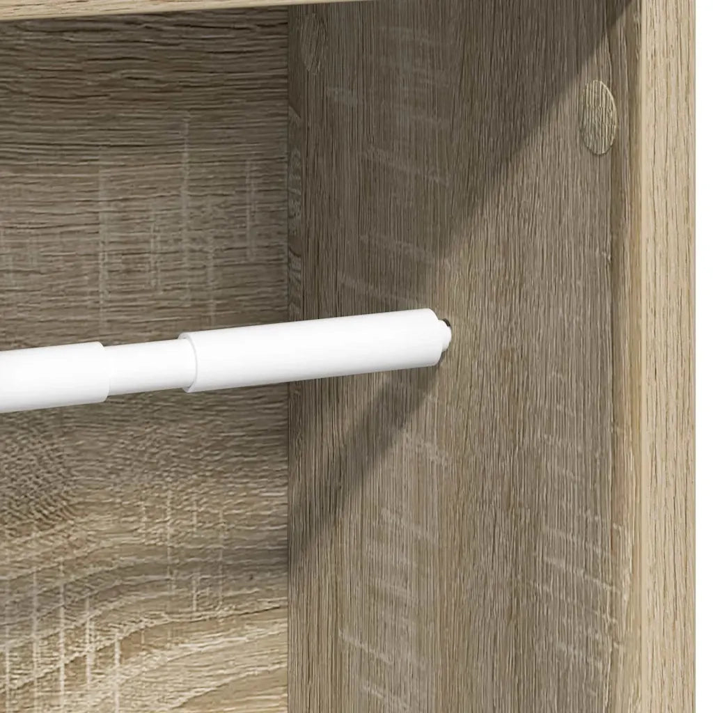 vidaXL Mobile da Bagno con Portarotolo Rovere Sonoma 20,5x20x90 cm