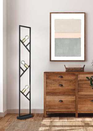 Piantana da Interno  E27 in Metallo Nero Opaco