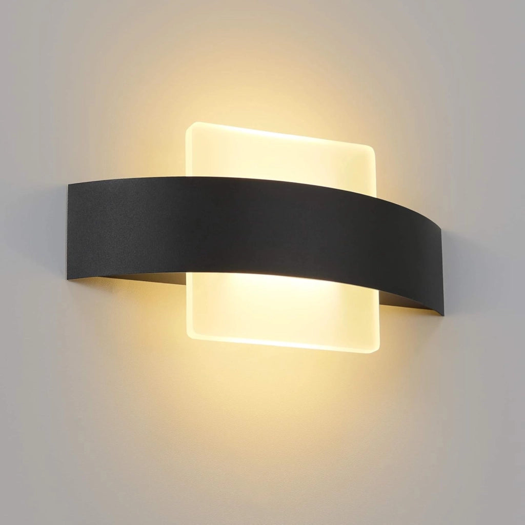 ZMH Lampada da parete a LED 3000K 7W corridoio 23,5cm camera da letto lampada da letto in acrilico bianco caldo