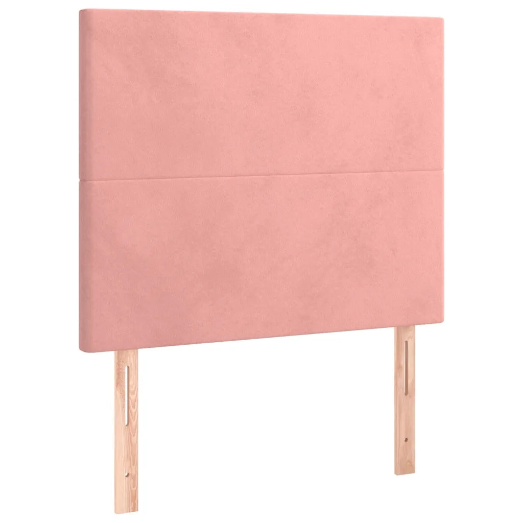 Testiera-Testata-Testiera Decorativa Rosa 80x5x118/128 cm Velluto 924709