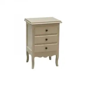 Comodino in legno Shabby chic avorio anticato provenzale