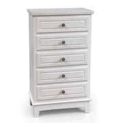 PERLA CASSETTIERA A 5 CASSETTI 55 X 32 X 95 CM COLORE BIANCO